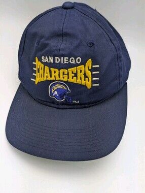 Vintage San Diego Chargers Hat Cap NFL Navy Yellow Embroidery